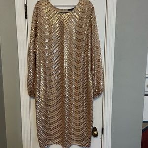 Price drop 🔥 Ashley Stewart Rose Gold sequin dress. Size 26/28